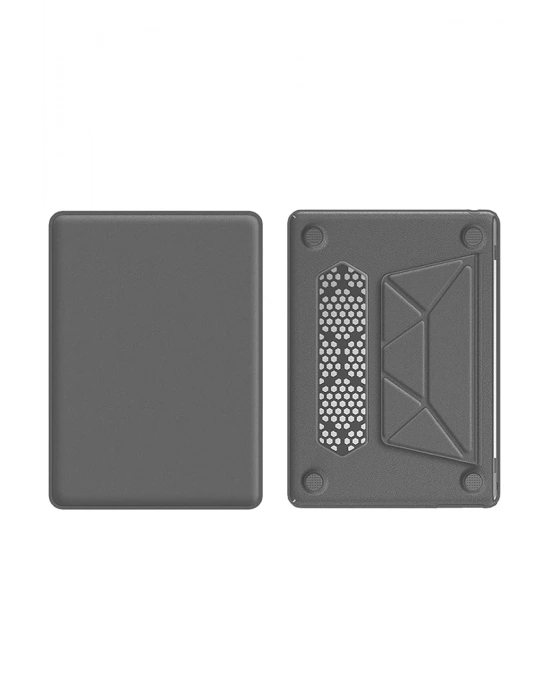 Newface Macbook Air 15 2024 Macbook Deri Kapak - Gri