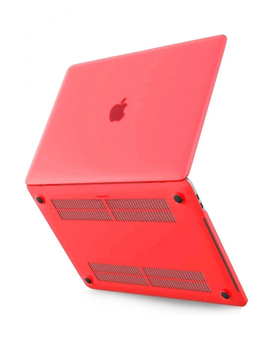 Newface Macbook Pro 13 2021 Macbook Buzlu Kapak - Kırmızı