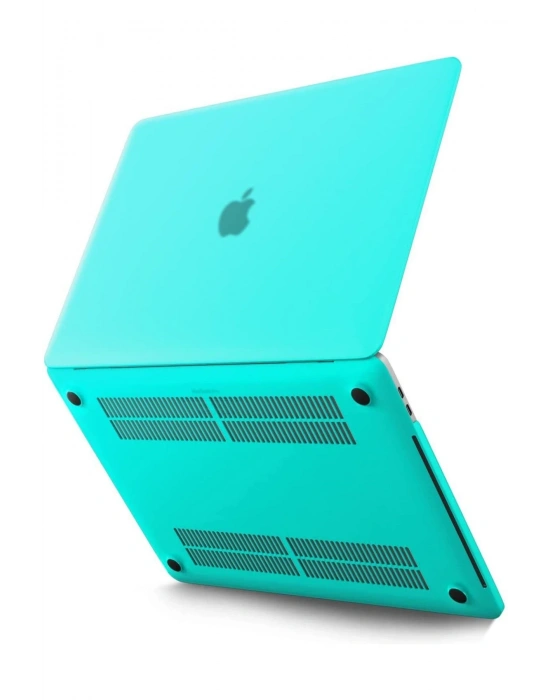 Newface Macbook Pro 13 2021 Macbook Buzlu Kapak - Yeşil