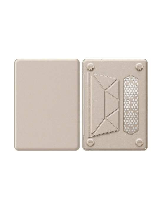 Newface Macbook Pro 14 2021 Macbook Deri Kapak - Gold