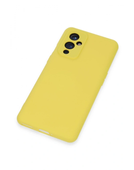 Newface One Plus 9 Kılıf Nano içi Kadife Silikon - Sarı