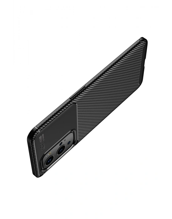 Newface One Plus 9 Pro Kılıf Auto Focus Karbon Kapak - Siyah