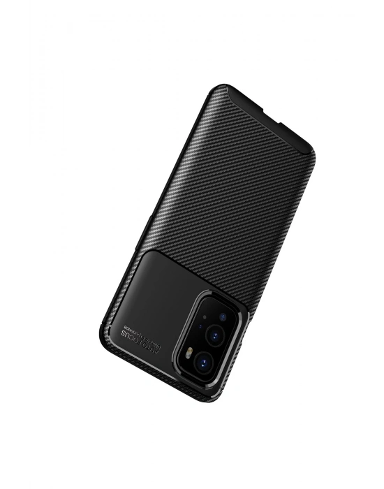 Newface One Plus 9 Pro Kılıf Auto Focus Karbon Kapak - Siyah