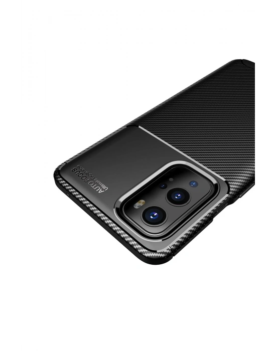 Newface One Plus 9 Pro Kılıf Auto Focus Karbon Kapak - Siyah