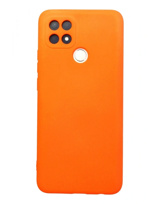Newface Oppo A15 Kılıf Nano içi Kadife Silikon - Turuncu