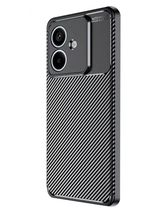 Newface Oppo A3 Kılıf Auto Focus Karbon Kapak - Siyah