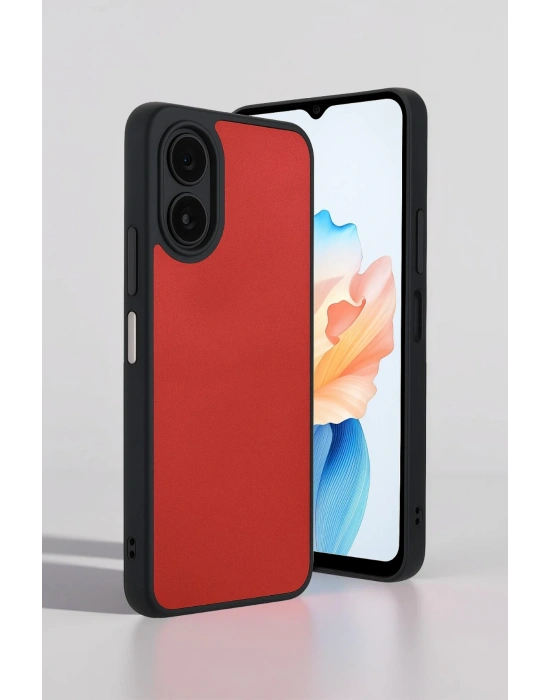 Newface Oppo A38 Kılıf Aras Deri Kapak - Pudra