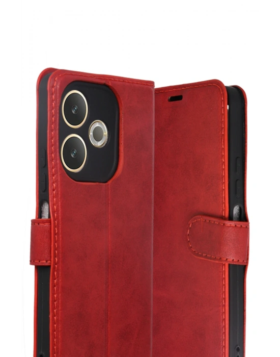 Newface Oppo A5 Pro 4G Trend S Plus Kapaklı Kılıf - Kırmızı