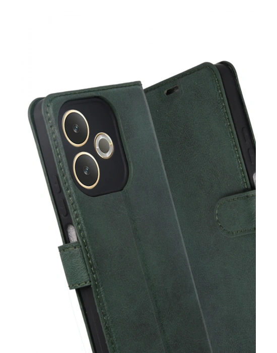 Newface Oppo A5 Pro 4G Trend S Plus Kapaklı Kılıf - Yeşil