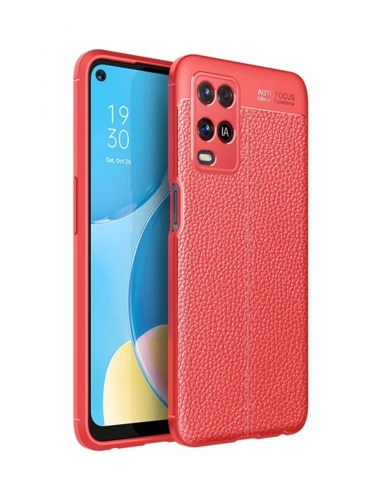 Newface Oppo A54 4G Kılıf Auto Focus Kapak - Kırmızı