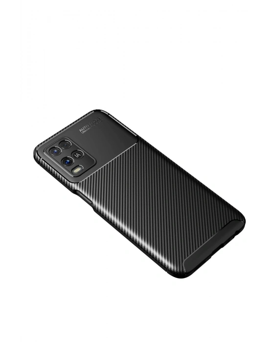 Newface Oppo A54 4G Kılıf Auto Focus Karbon Kapak - Siyah