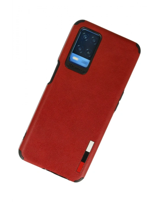 Newface Oppo A54 4G Kılıf Loop Deri Silikon - Kırmızı