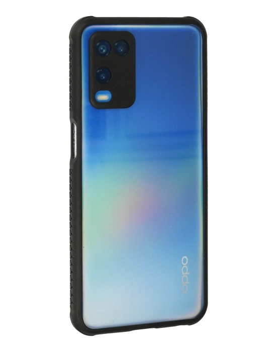 Newface Oppo A54 4G Kılıf Miami Şeffaf Silikon - Siyah