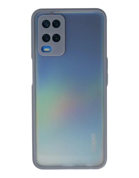 Newface Oppo A54 4G Kılıf Montreal Silikon Kapak - Gri