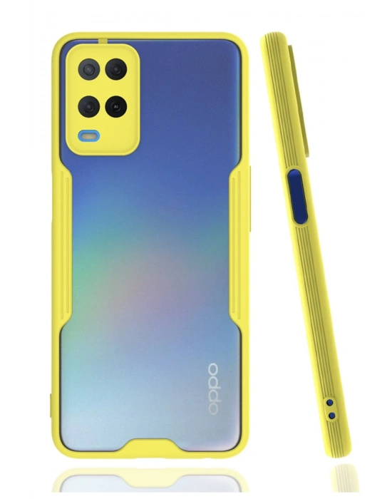 Newface Oppo A54 4G Kılıf Platin Silikon - Sarı