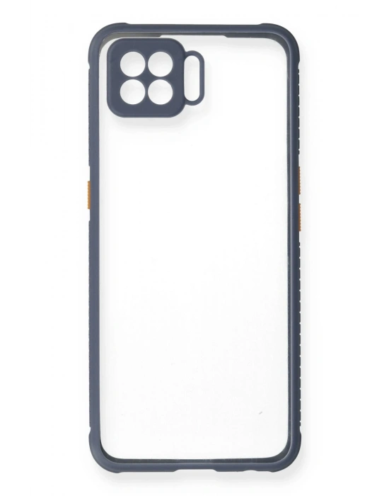 Newface Oppo A73 Kılıf Miami Şeffaf Silikon - Gri