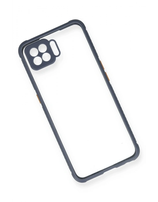 Newface Oppo A73 Kılıf Miami Şeffaf Silikon - Gri