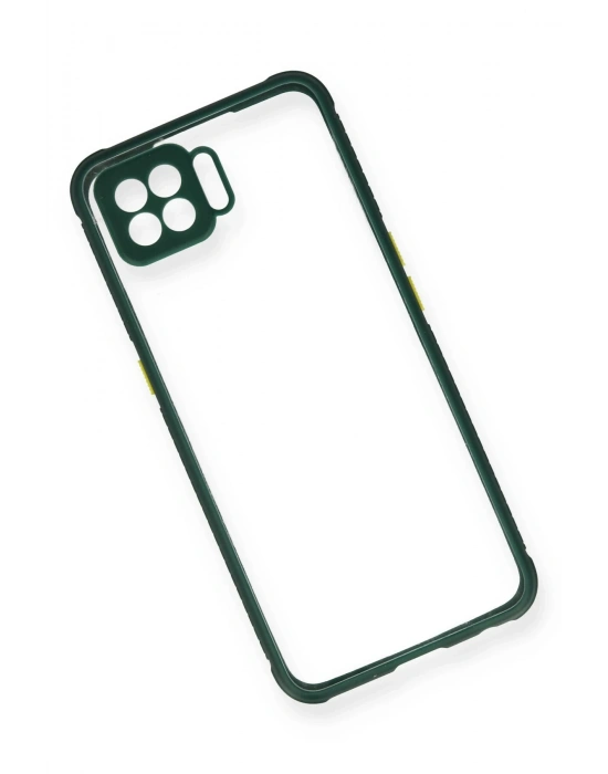 Newface Oppo A73 Kılıf Miami Şeffaf Silikon - Koyu Yeşil