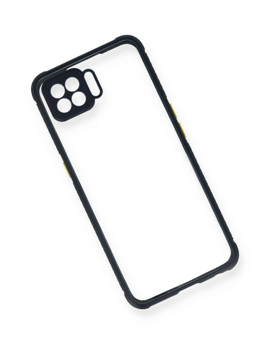 Newface Oppo A73 Kılıf Miami Şeffaf Silikon - Lacivert