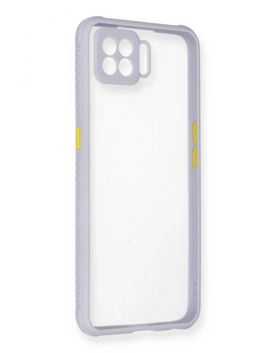 Newface Oppo A73 Kılıf Miami Şeffaf Silikon - Lila