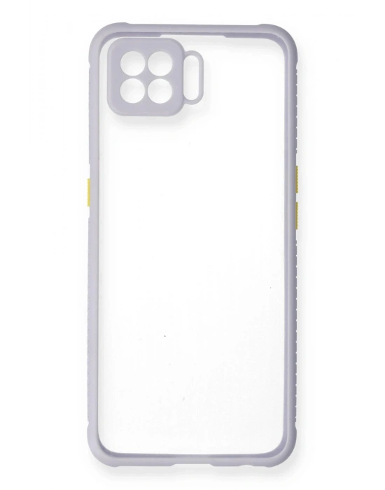 Newface Oppo A73 Kılıf Miami Şeffaf Silikon - Lila