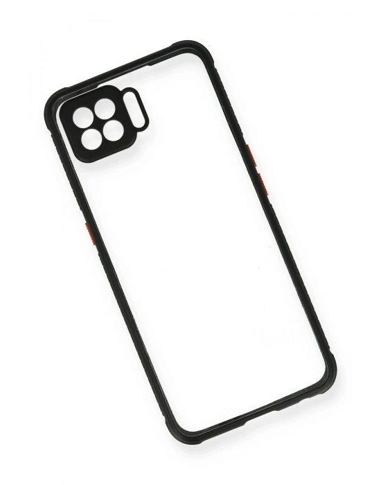 Newface Oppo A73 Kılıf Miami Şeffaf Silikon - Siyah