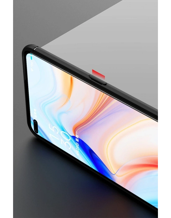 Newface Oppo A73 Kılıf Range Yüzüklü Silikon - Siyah-Kırmızı