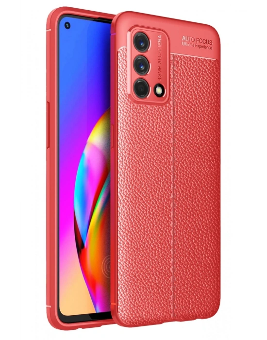Newface Oppo A74 4G Kılıf Auto Focus Kapak - Kırmızı