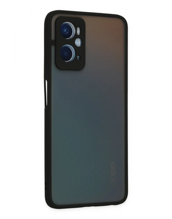 Newface Oppo A96 Kılıf Montreal Silikon Kapak - Siyah