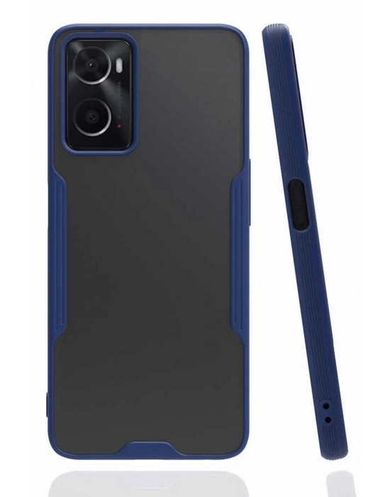 Newface Oppo A96 Kılıf Platin Silikon - Lacivert