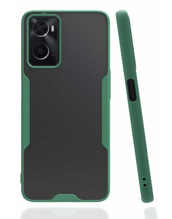 Newface Oppo A96 Kılıf Platin Silikon - Yeşil