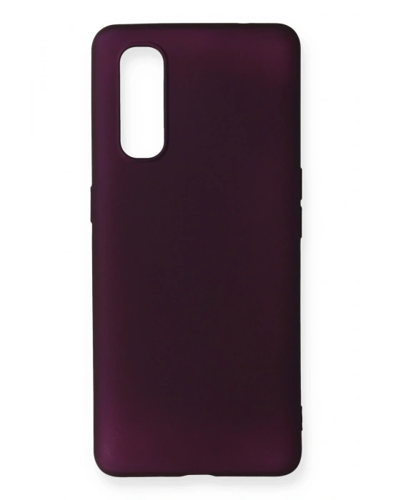 Newface Oppo Find X2 Kılıf First Silikon - Mürdüm