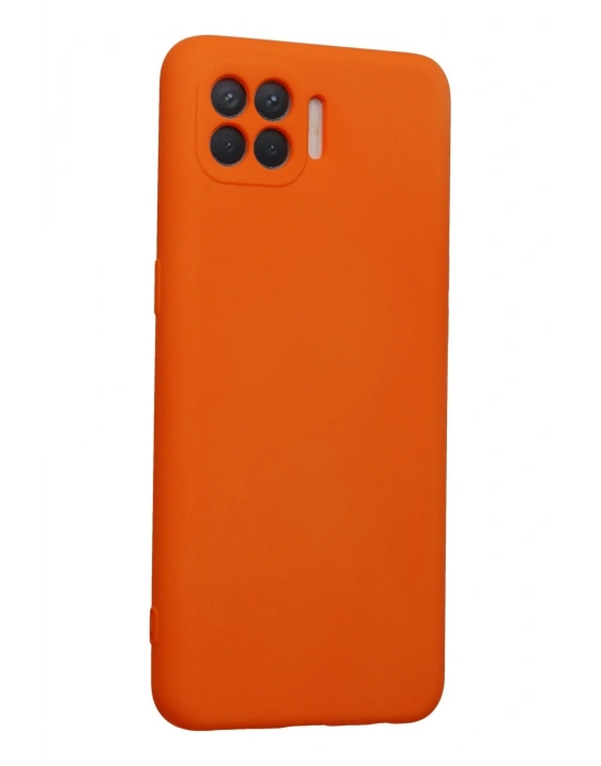 Newface Oppo Reno 4 Lite Kılıf Nano içi Kadife Silikon - Turuncu