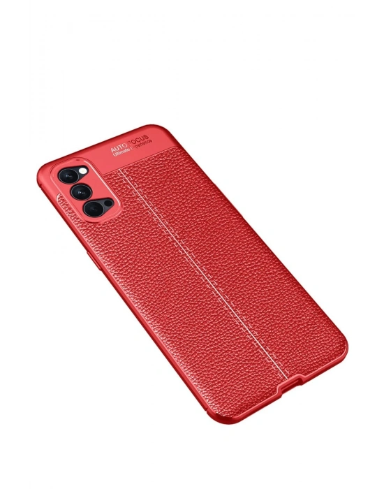 Newface Oppo Reno 4 Pro Kılıf Auto Focus Kapak - Kırmızı