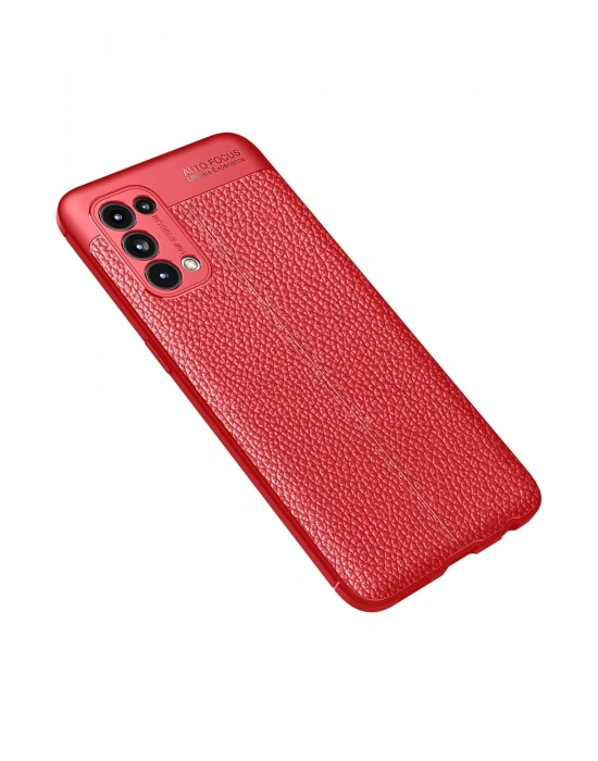 Newface Oppo Reno 5 Kılıf Auto Focus Kapak - Kırmızı