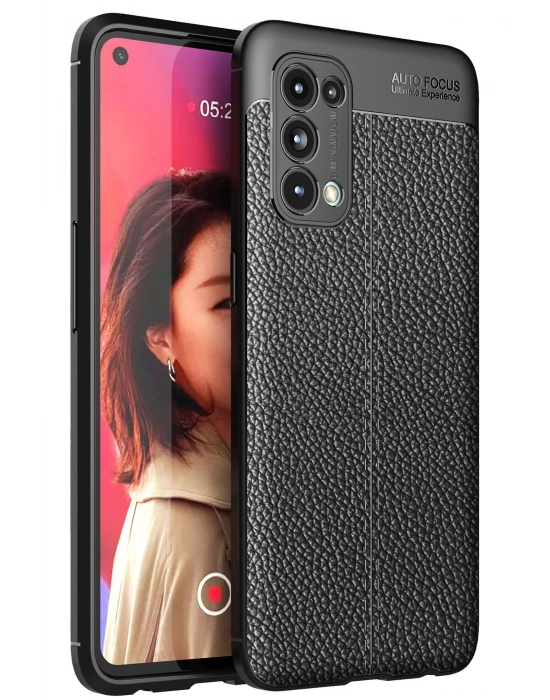 Newface Oppo Reno 5 Kılıf Auto Focus Kapak - Siyah