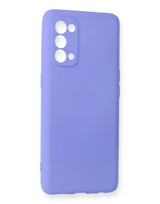 Newface Oppo Reno 5 Kılıf First Silikon - Lila