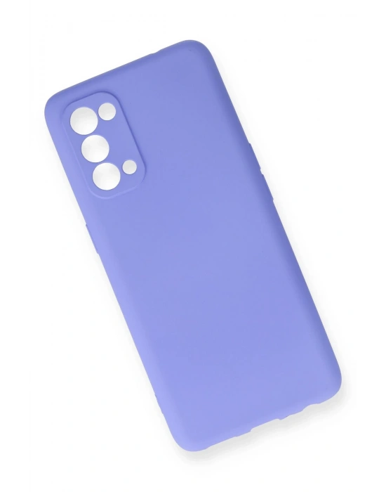 Newface Oppo Reno 5 Kılıf First Silikon - Lila