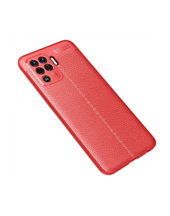 Newface Oppo Reno 5 Lite Kılıf Auto Focus Kapak - Kırmızı