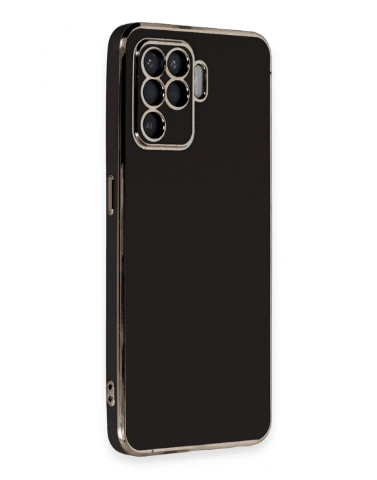 Newface Oppo Reno 5 Lite Kılıf Volet Silikon - Siyah