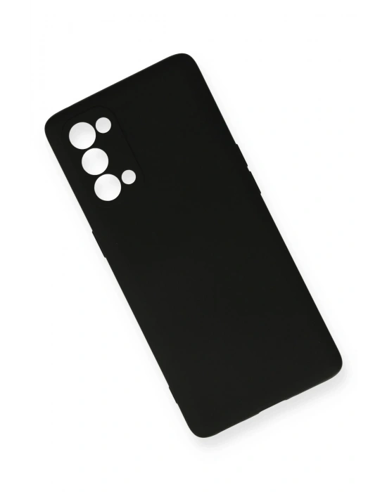 Newface Oppo Reno 5 Pro Kılıf Nano içi Kadife Silikon - Siyah