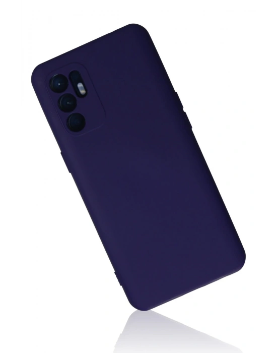 Newface Oppo Reno 6 Kılıf Nano içi Kadife Silikon - Mor