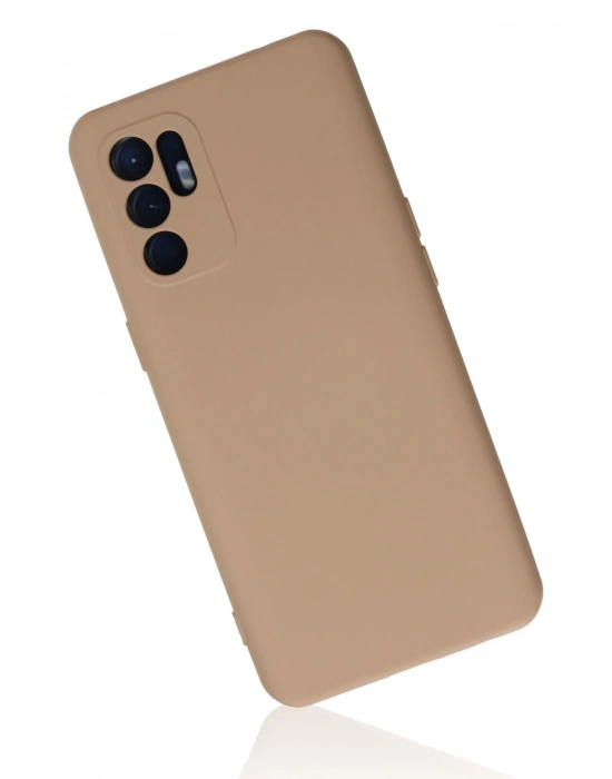 Newface Oppo Reno 6 Kılıf Nano içi Kadife Silikon - Pudra