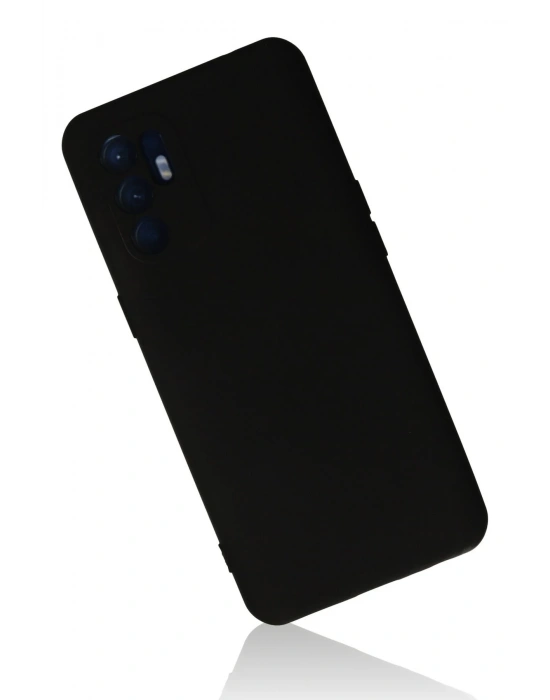 Newface Oppo Reno 6 Kılıf Nano içi Kadife Silikon - Siyah