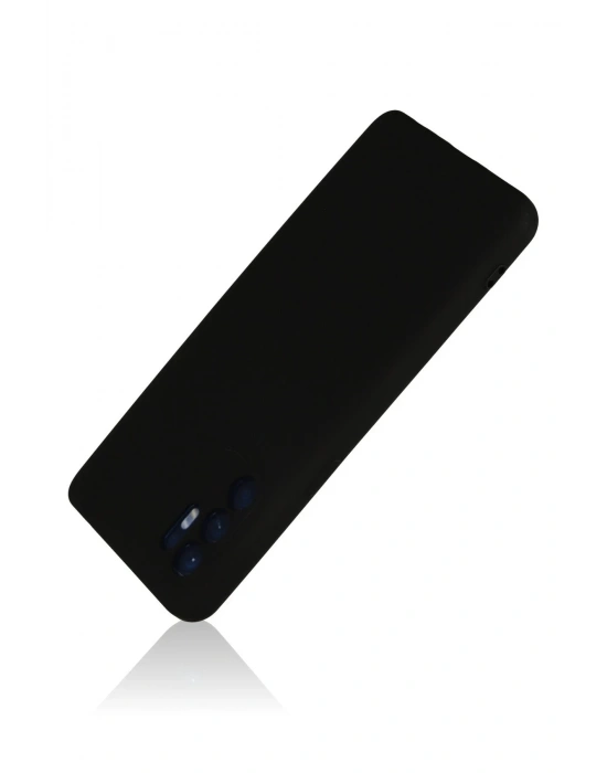 Newface Oppo Reno 6 Kılıf Nano içi Kadife Silikon - Siyah