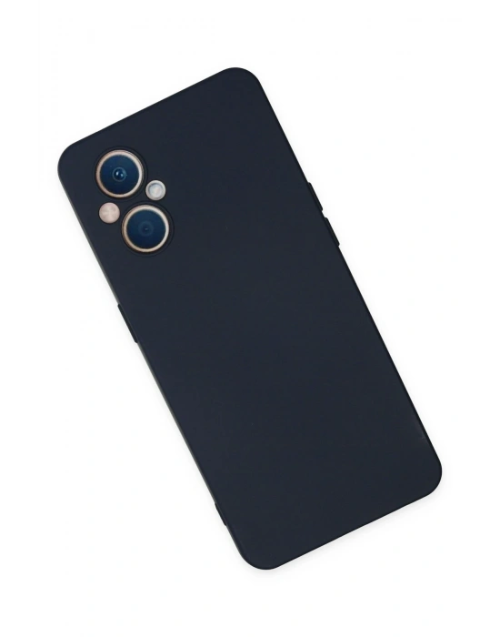 Newface Oppo Reno 7 Lite Kılıf Nano içi Kadife Silikon - Lacivert