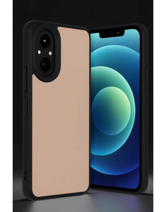 Newface Realme 12 Lite Kılıf Aras Deri Kapak - Pudra