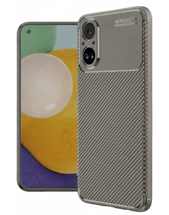 Newface Realme 12 Lite Kılıf Auto Focus Karbon Kapak - Gri