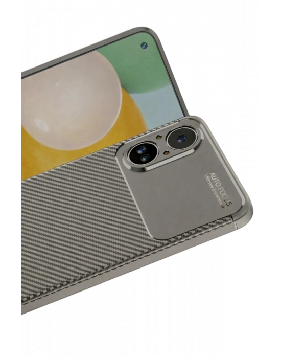 Newface Realme 12 Lite Kılıf Auto Focus Karbon Kapak - Gri