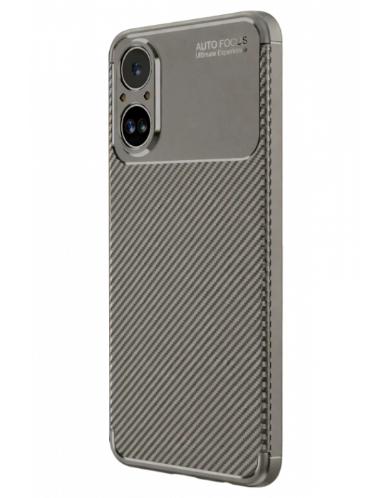 Newface Realme 12 Lite Kılıf Auto Focus Karbon Kapak - Gri